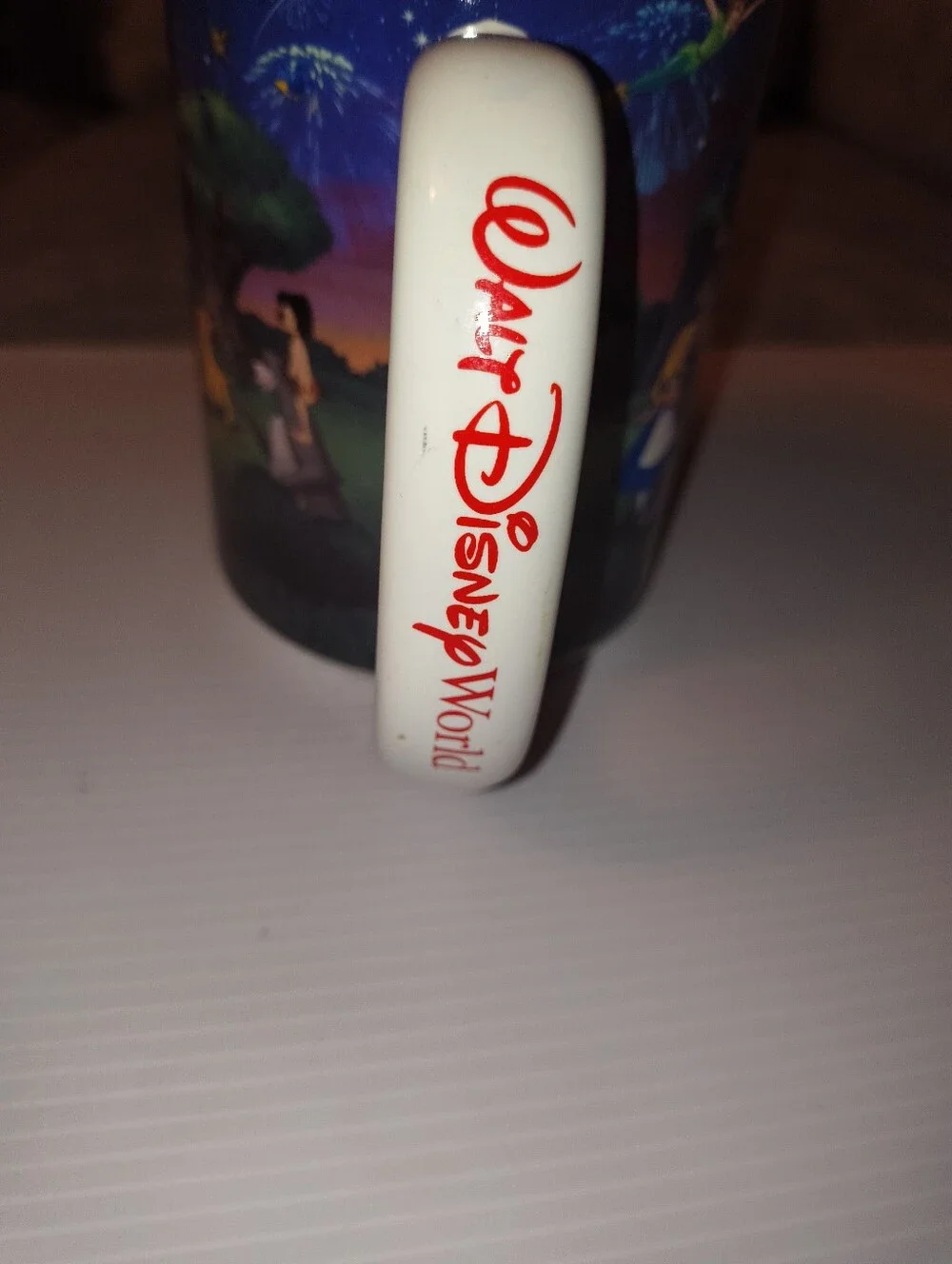 Disney Blue and Purple Festival Characters Ceramic Cup 2000